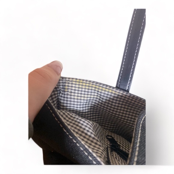 Kate Spade - Vintage Collector’s Bucket Tote Bag w/ Gingham Linning - Picture 6 of 7